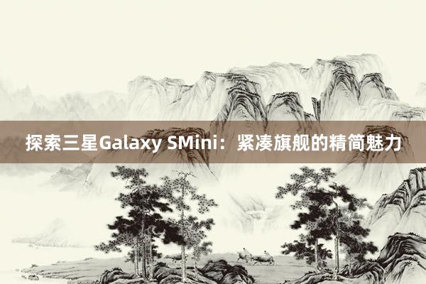 探索三星Galaxy SMini：紧凑旗舰的精简魅力